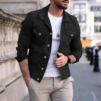 Moderne Herren Jeansjacke Slim Fit – Leicht, stilvoll & vielseitig kombinierbar für Alltag und Freizeit