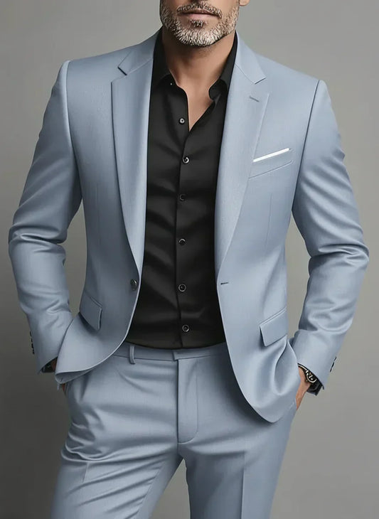 Eleganter Slim Fit Anzug mit Sakko & Hose – Moderner Business & Event Look für Herren