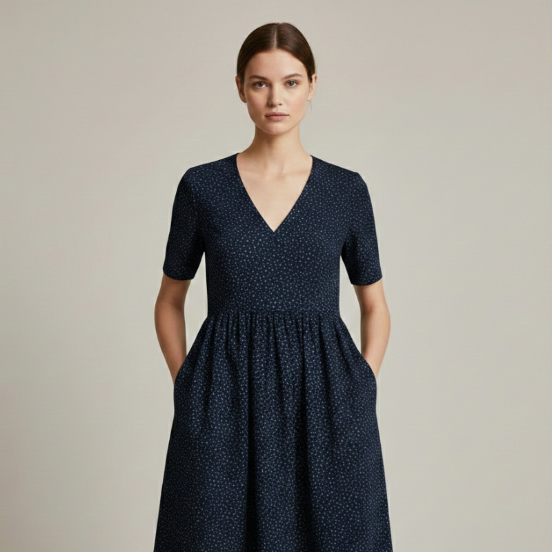 Leichtes Blumen Sommerkleid mit Taschen – Lockeres Freizeitkleid für Damen