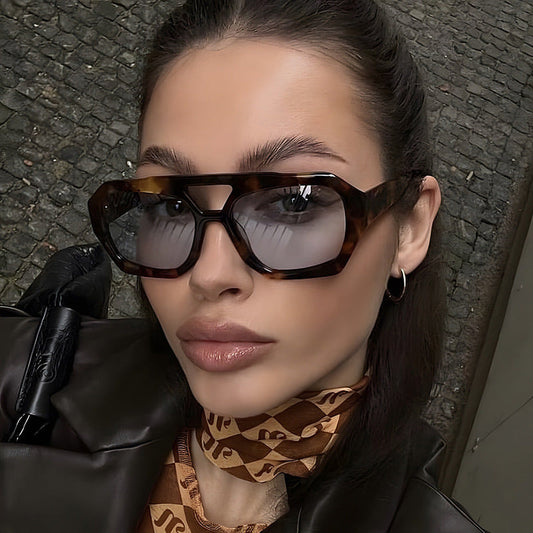 Oversize Statement Sonnenbrille für Damen – Geometrisches Design & UV400 Schutz