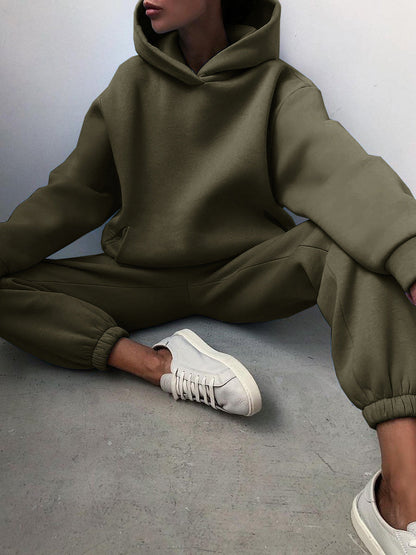 Stylisches Hoodie Jogginganzug Set für Damen – Bequemes Freizeit Outfit mit Oversize Fit