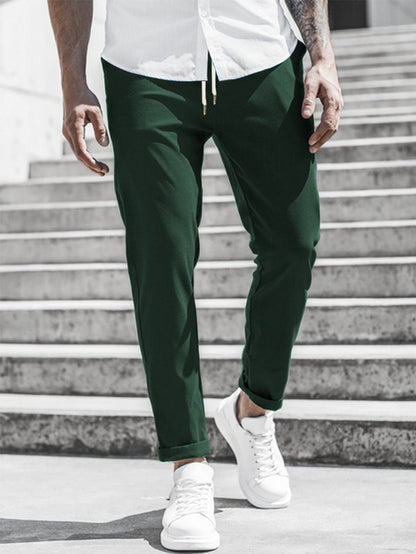Elegante Slim Fit Stoffhose für Herren – Bequeme Freizeit & Business Hose