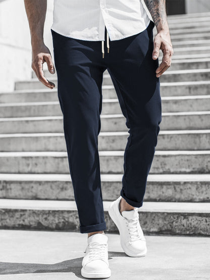 Elegante Slim Fit Stoffhose für Herren – Bequeme Freizeit & Business Hose