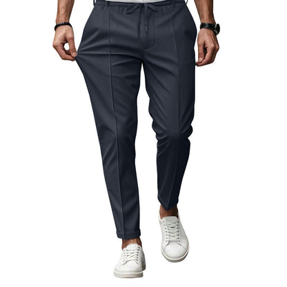 Elegante Stretch Hose mit Kordelzug für Herren – Moderne Freizeit & Business Casual Stoffhose