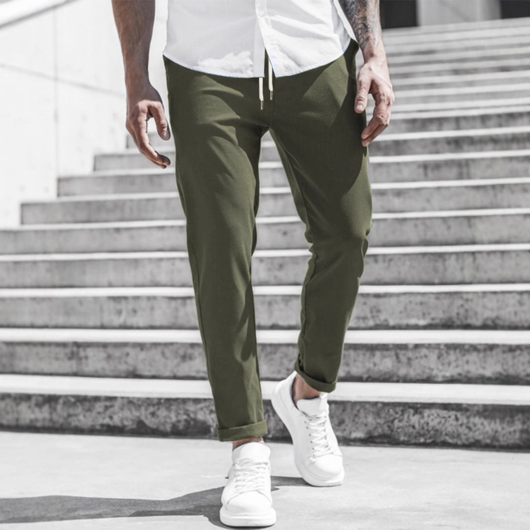 Elegante Slim Fit Stoffhose für Herren – Bequeme Freizeit & Business Hose