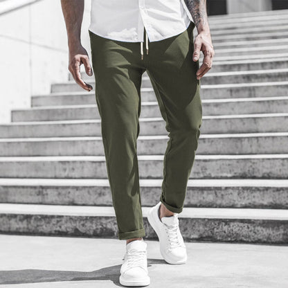 Elegante Slim Fit Stoffhose für Herren – Bequeme Freizeit & Business Hose