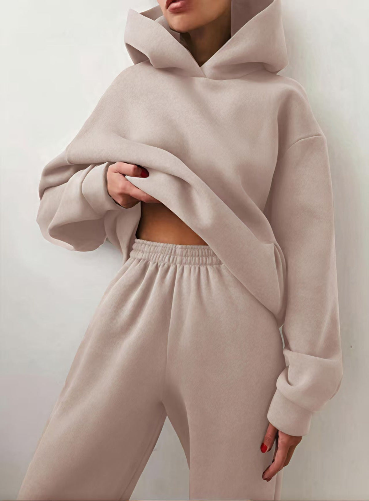 Stylisches Hoodie Jogginganzug Set für Damen – Bequemes Freizeit Outfit mit Oversize Fit