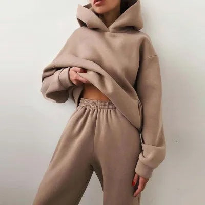 Stylisches Hoodie Jogginganzug Set für Damen – Bequemes Freizeit Outfit mit Oversize Fit