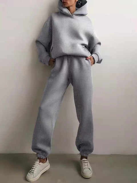 Stylisches Hoodie Jogginganzug Set für Damen – Bequemes Freizeit Outfit mit Oversize Fit