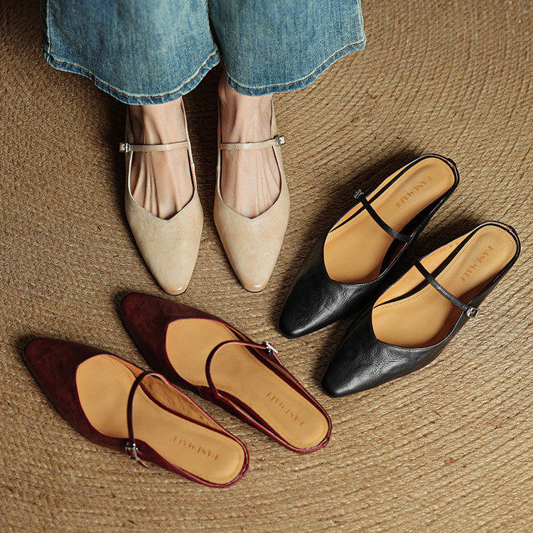 Elegante Slingback Ballerinas mit spitzer Kappe – Bequeme Flats für Damen im Alltag & Büro