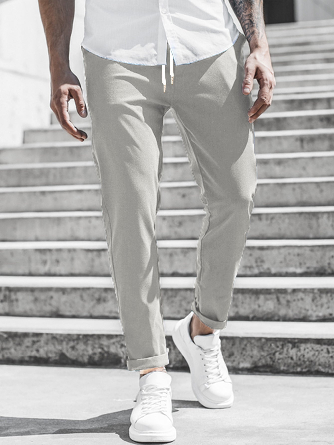 Elegante Slim Fit Stoffhose für Herren – Bequeme Freizeit & Business Hose