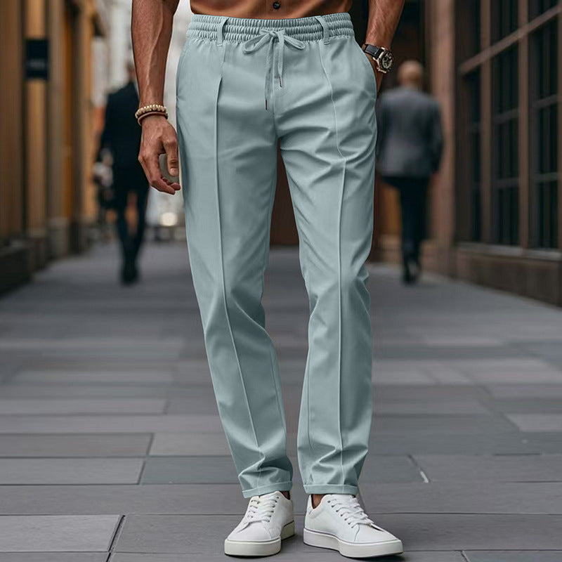 Elegante Stretch Hose mit Kordelzug für Herren – Moderne Freizeit & Business Casual Stoffhose