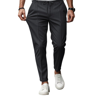 Elegante Stretch Hose mit Kordelzug für Herren – Moderne Freizeit & Business Casual Stoffhose