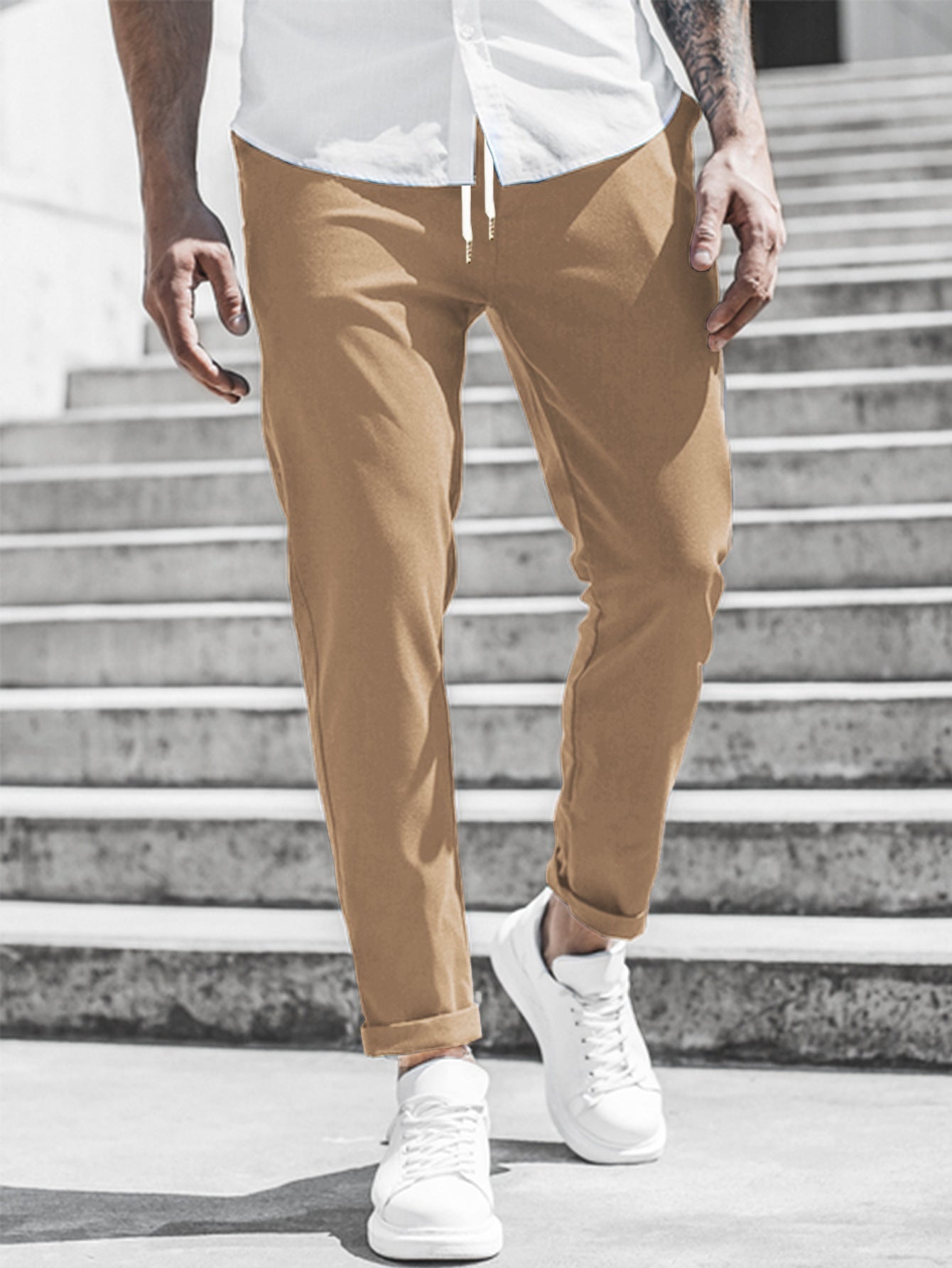 Elegante Slim Fit Stoffhose für Herren – Bequeme Freizeit & Business Hose