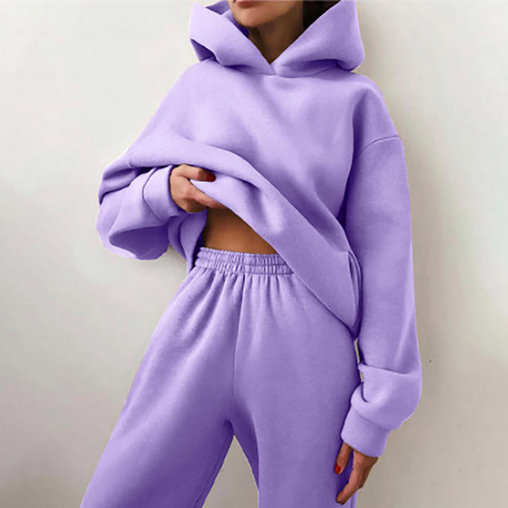 Stylisches Hoodie Jogginganzug Set für Damen – Bequemes Freizeit Outfit mit Oversize Fit