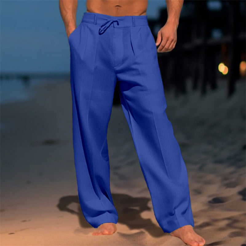 Leichte Leinenhose mit Kordelzug für Herren – Luftige Sommerhose für Strand & Freizeit