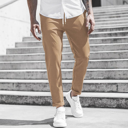 Elegante Slim Fit Stoffhose für Herren – Bequeme Freizeit & Business Hose