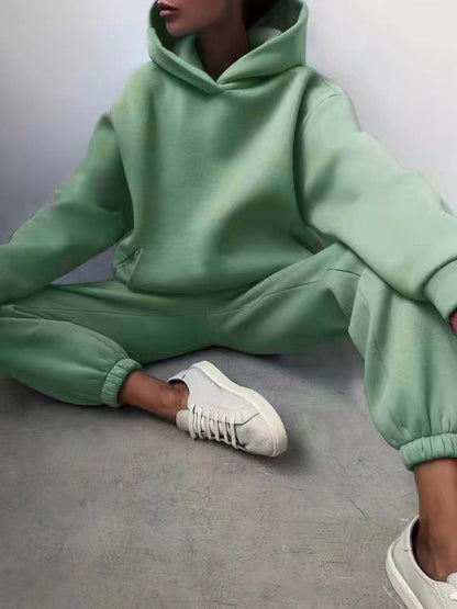 Stylisches Hoodie Jogginganzug Set für Damen – Bequemes Freizeit Outfit mit Oversize Fit