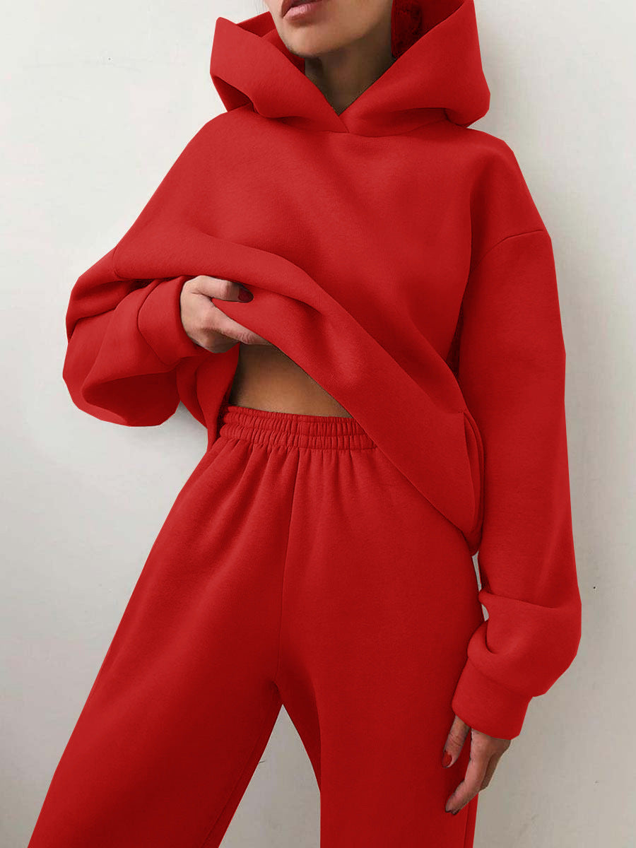 Stylisches Hoodie Jogginganzug Set für Damen – Bequemes Freizeit Outfit mit Oversize Fit