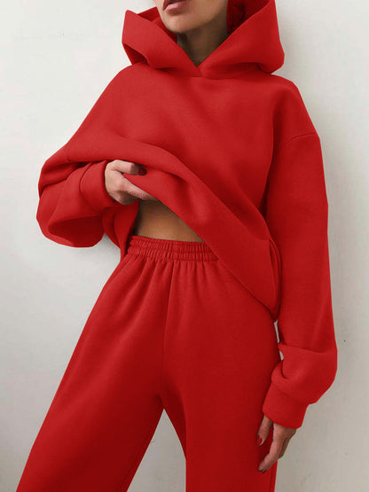 Stylisches Hoodie Jogginganzug Set für Damen – Bequemes Freizeit Outfit mit Oversize Fit