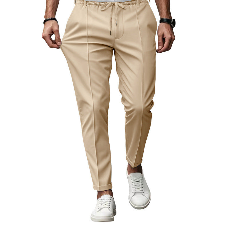 Elegante Stretch Hose mit Kordelzug für Herren – Moderne Freizeit & Business Casual Stoffhose