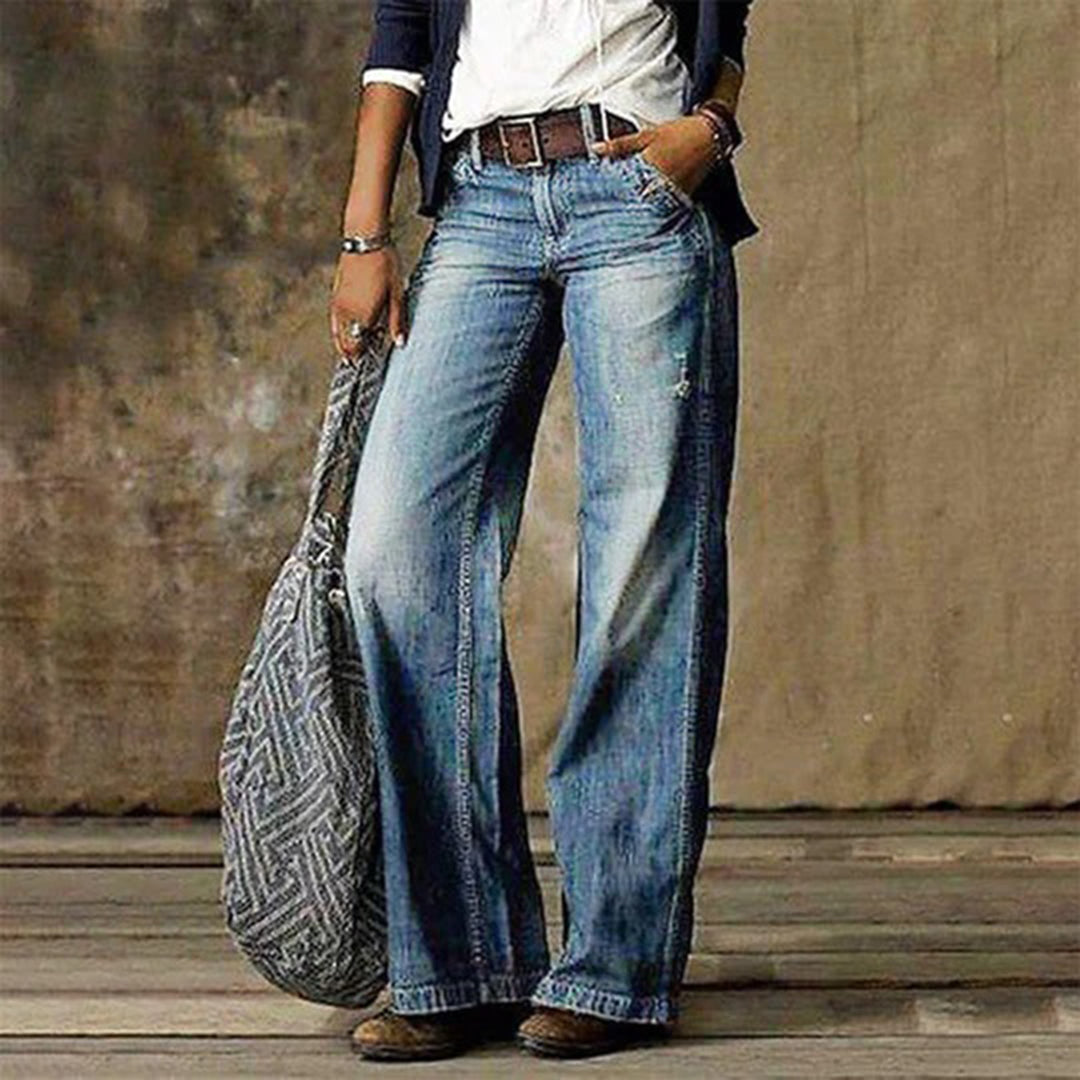 Lässige Wide-Leg Jeans mit High Waist – Bequeme Denim Hose für Damen im Alltag