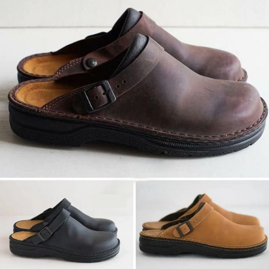 Thalorie - Orthopädische Leder-Clogs für den Herbst