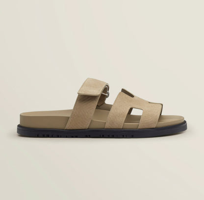 Elegante Damen Leder Pantoletten mit Klettverschluss – Bequem & Minimalistisch