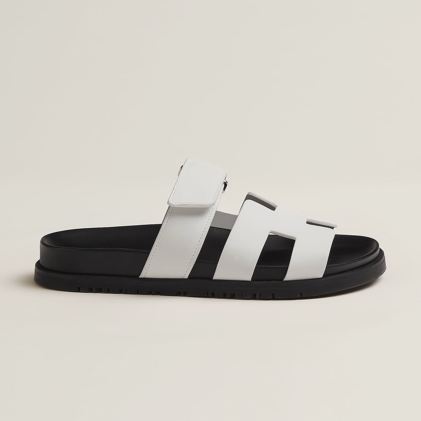 Elegante Damen Leder Pantoletten mit Klettverschluss – Bequem & Minimalistisch