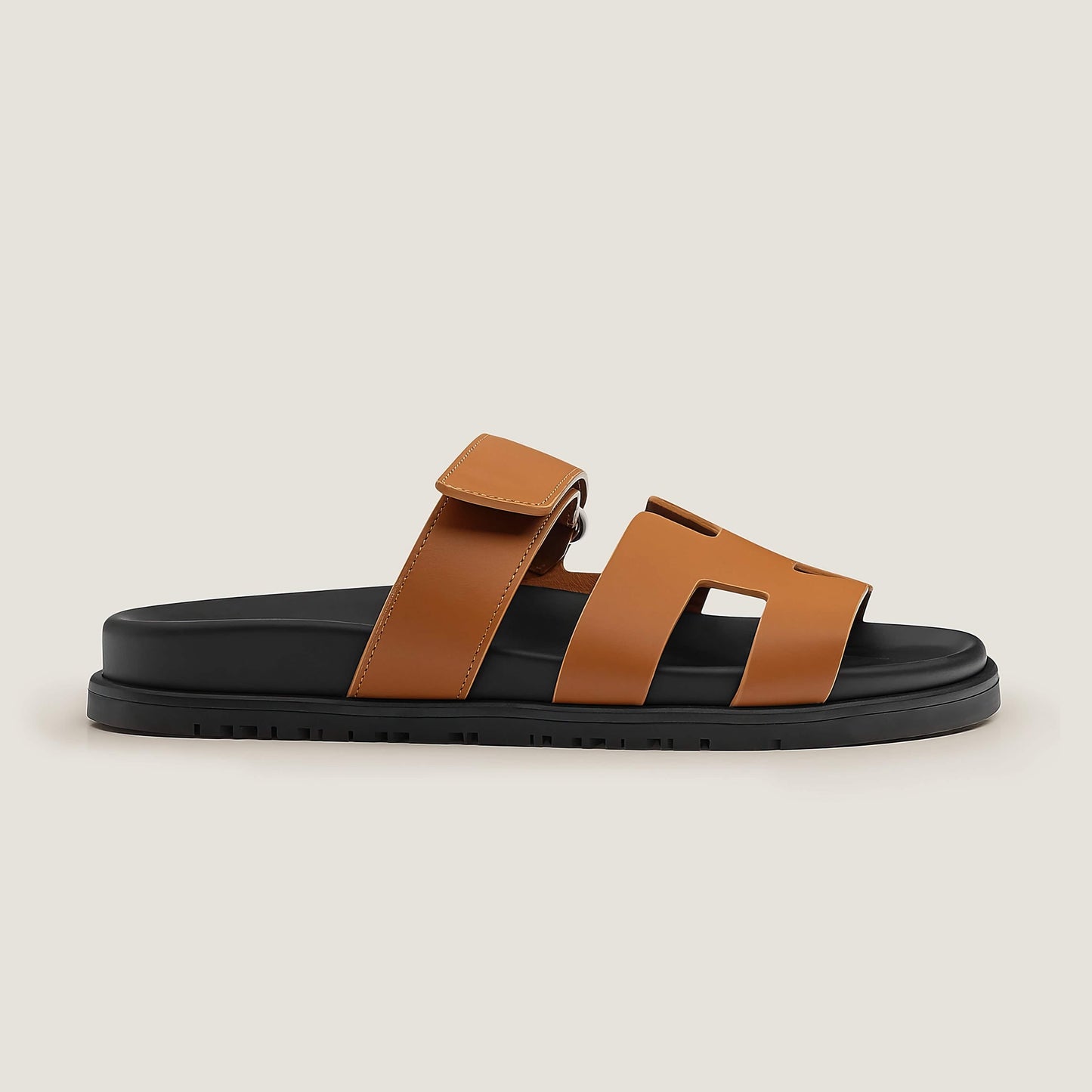 Elegante Damen Leder Pantoletten mit Klettverschluss – Bequem & Minimalistisch