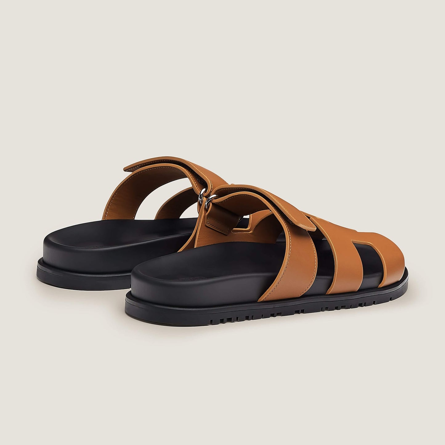 Elegante Damen Leder Pantoletten mit Klettverschluss – Bequem & Minimalistisch