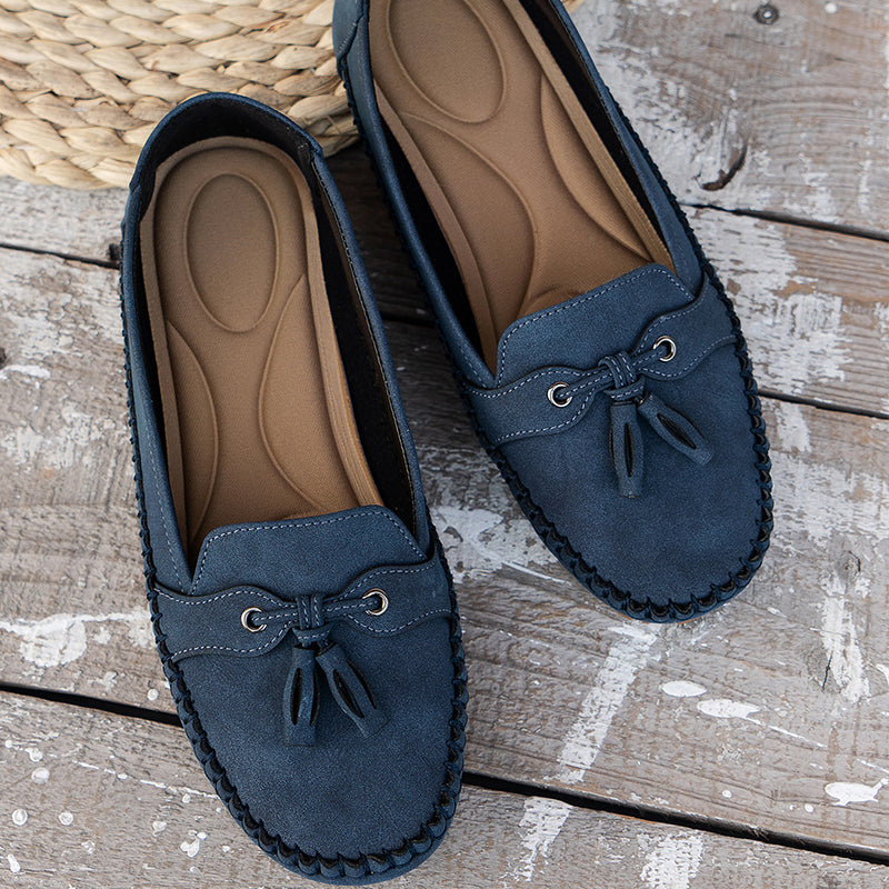 Bequeme Mokassins mit Quaste für Damen – Leichte Slip-On Loafer für Alltag & Freizeit