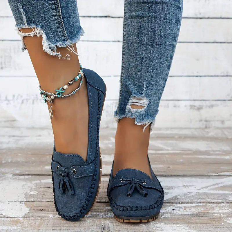 Bequeme Mokassins mit Quaste für Damen – Leichte Slip-On Loafer für Alltag & Freizeit