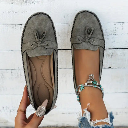 Bequeme Mokassins mit Quaste für Damen – Leichte Slip-On Loafer für Alltag & Freizeit