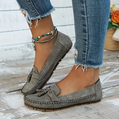 Bequeme Mokassins mit Quaste für Damen – Leichte Slip-On Loafer für Alltag & Freizeit