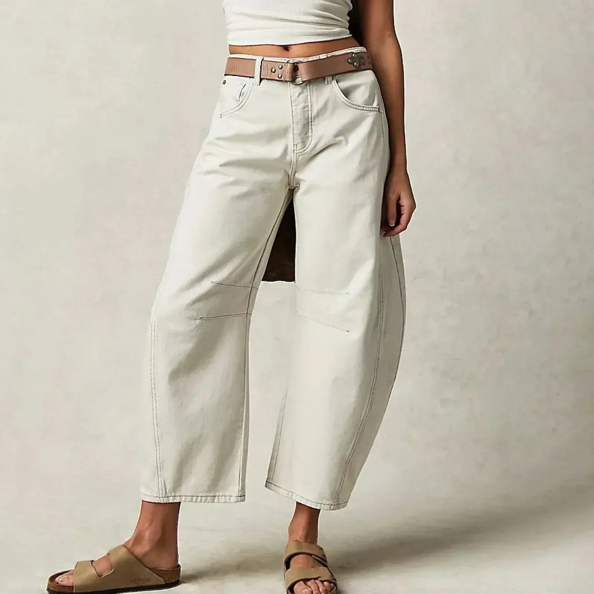 Lässige Damen Jeans mit weitem Bein & High-Waist – Bequeme Loose-Fit Denim Hose
