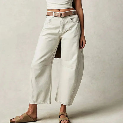 Lässige Damen Jeans mit weitem Bein & High-Waist – Bequeme Loose-Fit Denim Hose