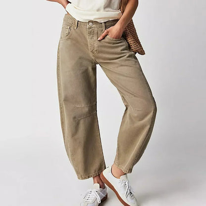 Lässige Damen Jeans mit weitem Bein & High-Waist – Bequeme Loose-Fit Denim Hose