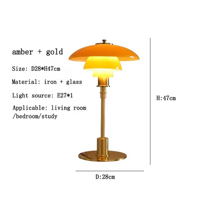 Vintage Tischlampe mit Pilzschirm – Elegante Retro Designleuchte für Wohnzimmer & Schlafzimmer