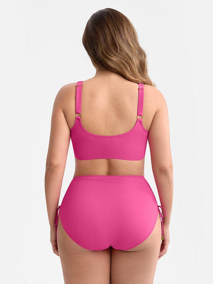 Figurformendes Bikini Set mit High Waist & Raffungen – Elegantes Push-Up Badeanzug Set für Damen