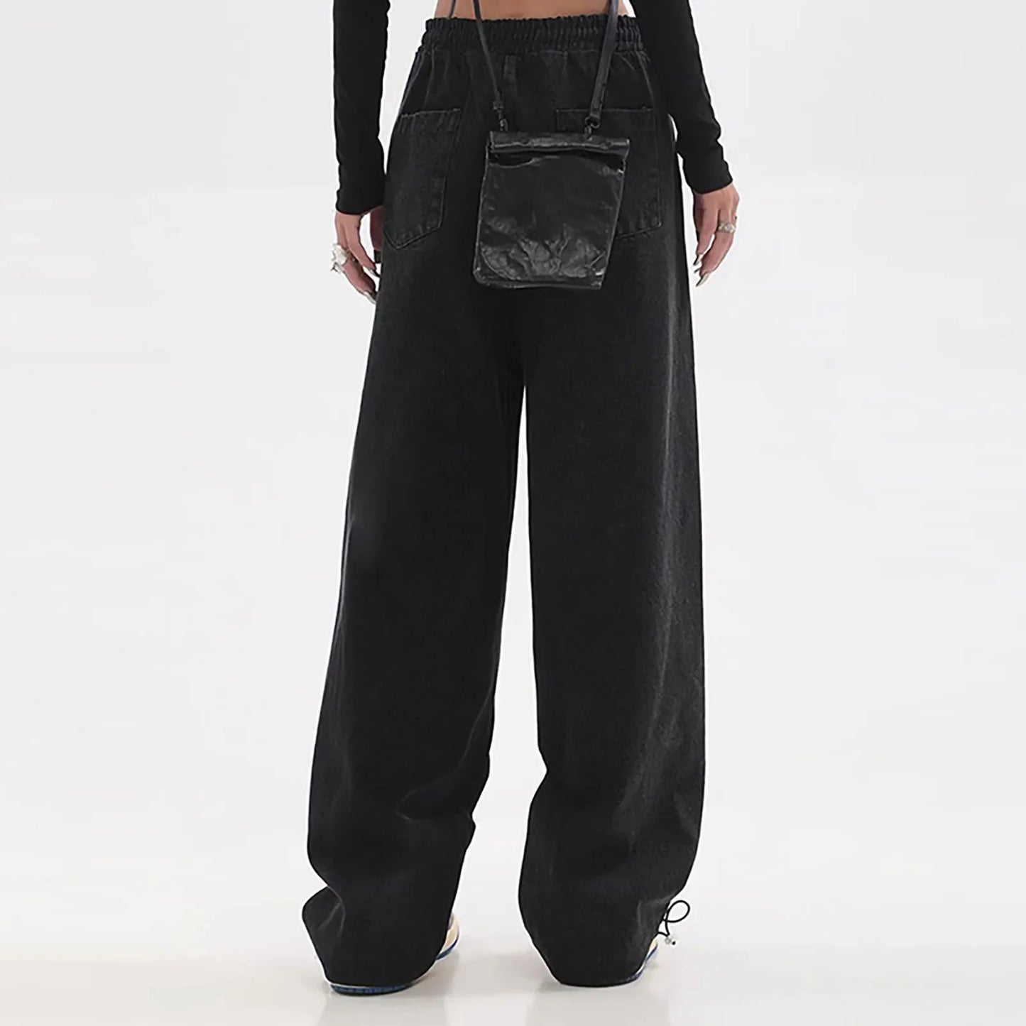 Lässige Colorblock Jogginghose mit Seitenstreifen für Damen – Weite Streetwear Hose