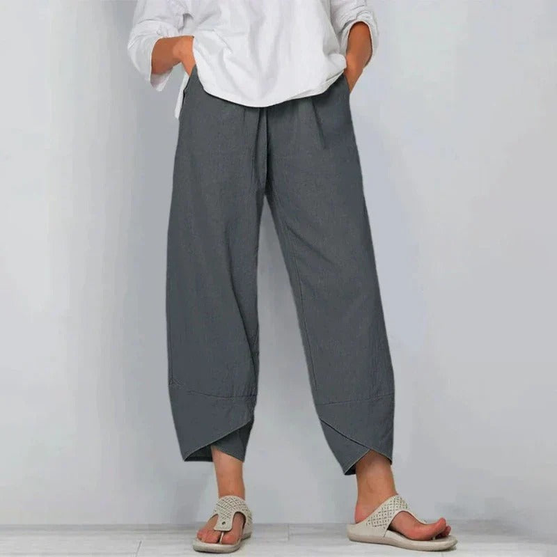 Lässige Haremshose mit weitem Bein für Damen – Bequeme Freizeit Hose im modernen Oversize-Look