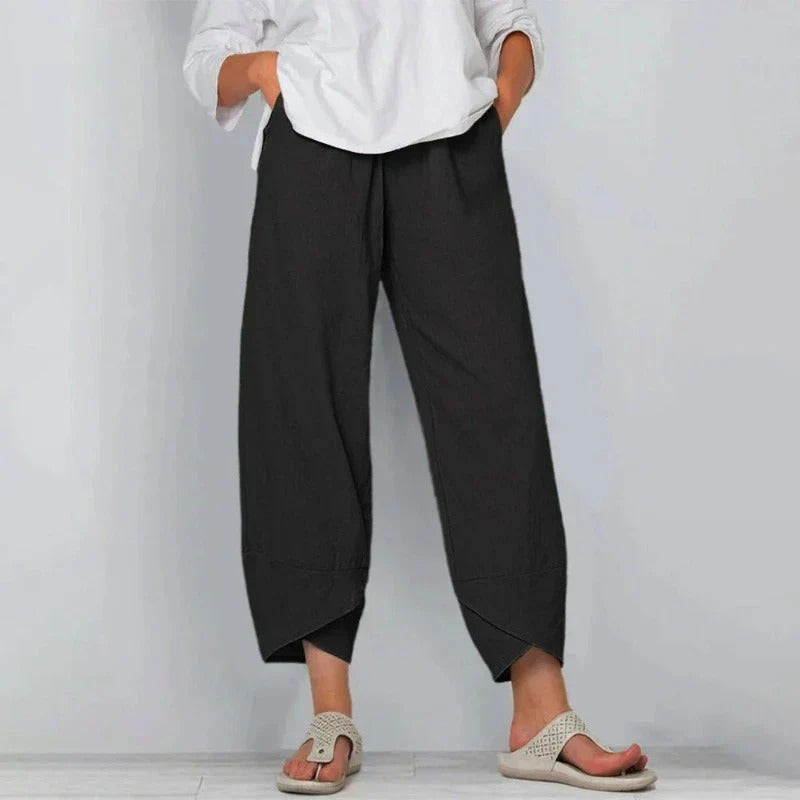 Lässige Haremshose mit weitem Bein für Damen – Bequeme Freizeit Hose im modernen Oversize-Look