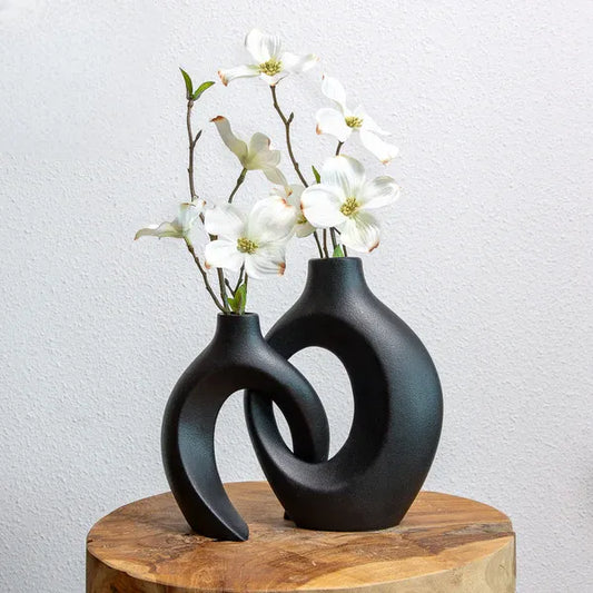 Céroria - Blumenvasen aus verflochtener Keramik