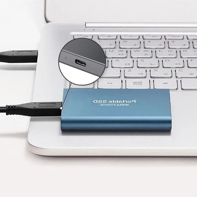 Ultraflache Externe SSD mit USB-C – Schneller Tragbarer Speicher für Laptop, PC & Smartphone