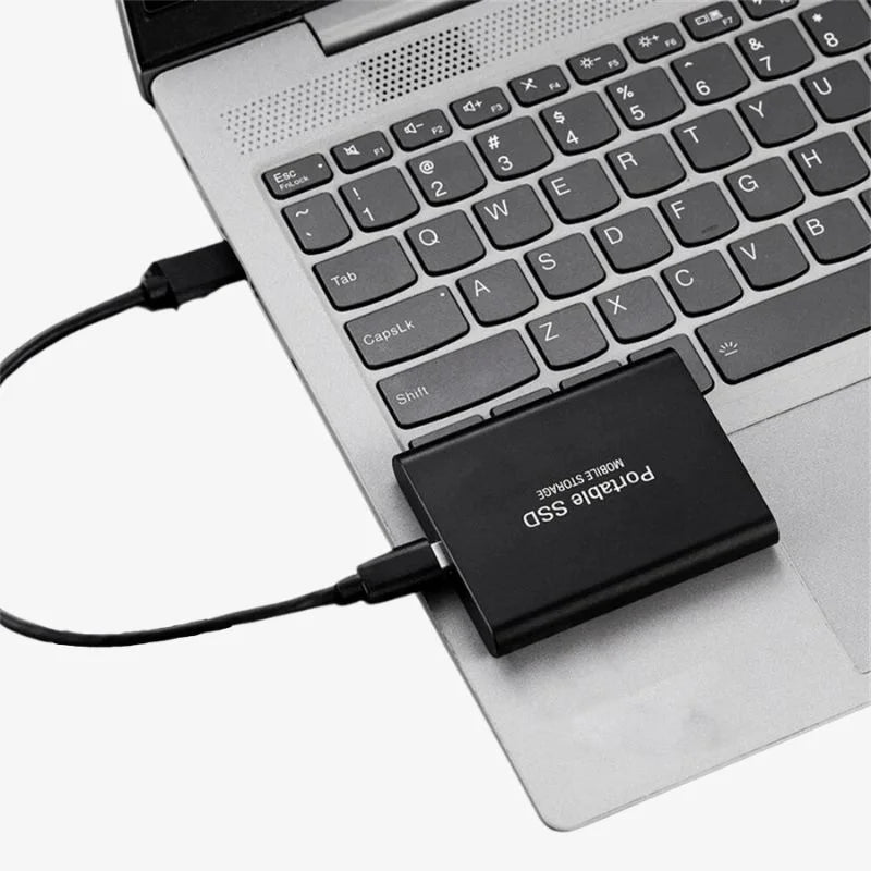Ultraflache Externe SSD mit USB-C – Schneller Tragbarer Speicher für Laptop, PC & Smartphone