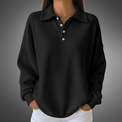 Éloïane - Pullover Polo aus weichem Strick für Damen