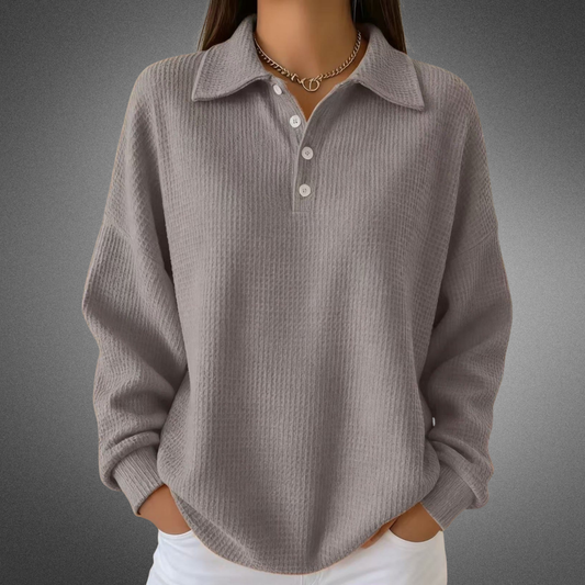 Éloïane - Pullover Polo aus weichem Strick für Damen