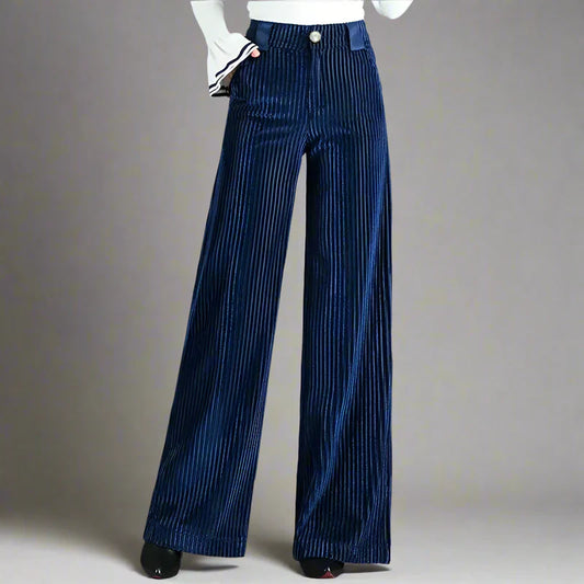Évasia - Elegante, hoch taillierte, ausgestellte Samenhose für Frauen