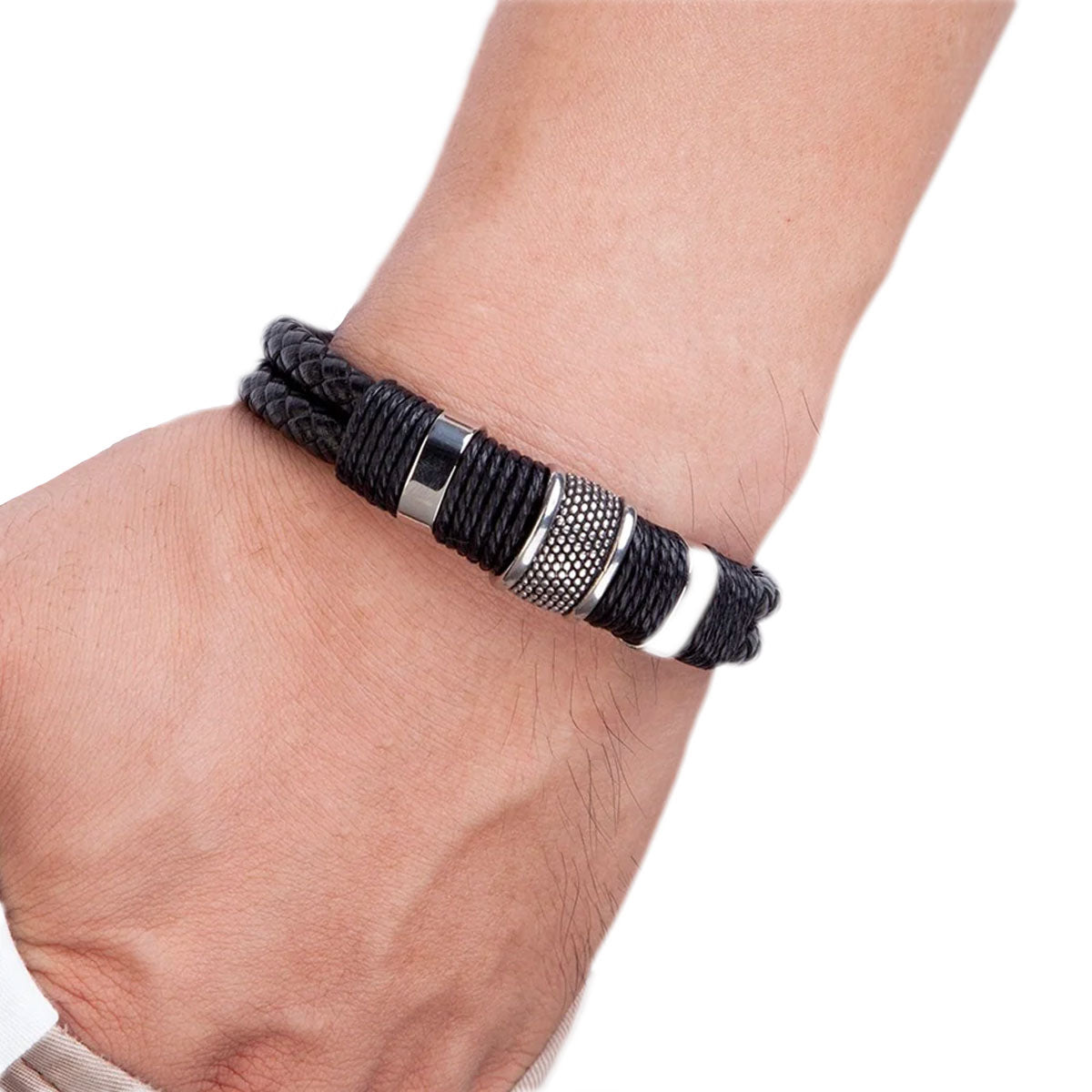 Bravura - Geflochtenes Lederarmband